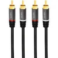 Logilink CA1208 Cinch Audio Aansluitkabel 7.5 m Zwart Afgeschermd, Kleurcodering