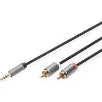 Digitus DB-510330-018-S audio kabel 1,8 meter 2 x RCA Zwart