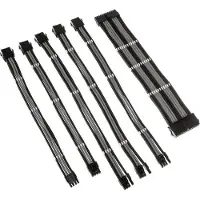 Kolink Core Adept gevlochten kabelverlengset - zwart/grijs, Interne kabel (PC)