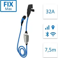 NRGKick Laadstations voor elektrische auto's, KfW Max 7,5m GSM/GPS/SIM beveiligingsslot, muurplug32A (Type 2, 22 kW, 32 A, Type 2)