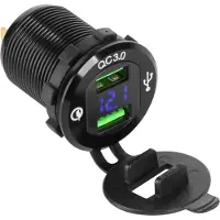 Peiying 2x USB-A 3 A įkroviklis (PY-CHR0004), Auto-adapter, Zwart