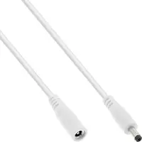 InLine DC verlengkabel | 4,0 x 1,7mm | max. 140W | wit | 5 meter