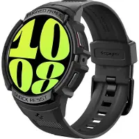 Spigen Rugged Armor Pro Galaxy Watch 6 44 Mm Hoes + Bandje Zwart