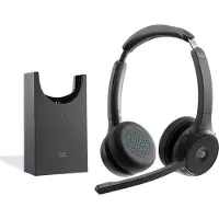Cisco Headset 722 - Hoofdtelefoon - Over-ear - Bluetooth - Draadloos - Carbon Black - Met oplaadstation - Webex gecertificeerd