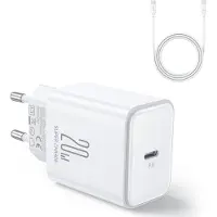 JOYROOM PD 20W Oplader inclusief USB-C kabel - 1 Meter - Wit