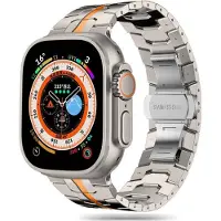 Tech-Protect Tech Protection Stack Apple Watch 49 / 46 / 45 / 42 Mm Schakelbandje Titanium / Oranje
