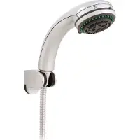 Hydroland Douchekop rond zilver-chroom met houder en slang Vena