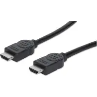 Manhattan 308434-CG HDMI-kabel HDMI Aansluitkabel HDMI-A-stekker, HDMI-A-stekker 15.00 m Zwart 4K UHD