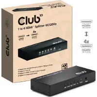Club 3D CSV-1385 HDMI Adapter [1x HDMI-bus - 4x HDMI-bus] Zwart 0 cm