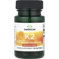 Swanson Health - Vitamine K-2 - Natuurlijk, 100mcg - 30 zachte capsules