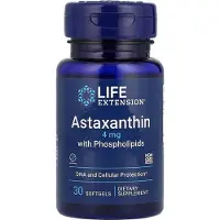 Life Extension , Astaxanthine met Fosfolipiden, 4 mg, 30 Zachte Gelatinecapsules