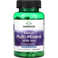 Swanson Health - Albion Multi-Mineraal met IJzer - 120 Capsules
