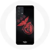 MANIACASE Coque - - Samsung Galaxy A32 5G - Zwart - Flexibel - Motief slb benfica