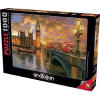 Perre/Anatolian 1023 puzzel 1000 st. Zonsondergang bij Westminster door Dominic Davison (1000 onderdelen)
