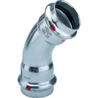 Viega persfitting met 2 aansluiting prestabo 1126, staal, bocht, verz