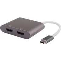 Microconnect USB3.1CHDMIX2 tussenstuk voor kabels USB C HDMI x 2 Zwart