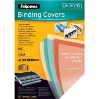 Fellowes PVC Dekbladen A4 Transparant – 240 Micron – 100 Stuks – Gemaakt van 40% Gerecycled materiaal – Voor Alle Inbindmachines