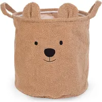 Childhome - Opbergmand - 40x40x40 Cm - Teddy - Bruin - Speelgoedmand - Wasmand