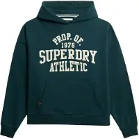 Superdry Sweatshirt 'Athletic Essentials' smaragd / wit