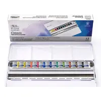 Winton Cotman aquarelset "Blue Box" 12 halve napjes