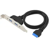 Conceptronic EMRICK11B Slotblech 19 Pin Dual 2x USB-A 3.0 Ports sw