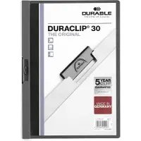 Durable klemmap DURACLIP, A4, kunststof, met clip, antraciet
