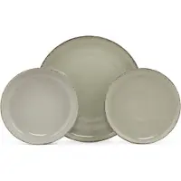 Hermia Concept 18-delige serviesset Loods | porselein groen 27x27x2 cm serviessets | NADUVI