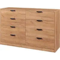 En.casa Commode Varkaus ladekast mdf met 8 lades 90x140x40 cm eikenkleurig []