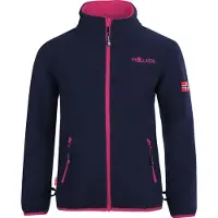 TROLLKIDS - Girls Oppdal Jacket XT - Fleecevest 116, blauw