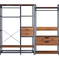 En.casa Kledingkast Larem open kast set van 2 totale lengte 204 cm set 3 []