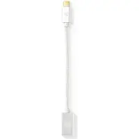 Nedis USB-adapter | USB 3.2 Gen 1 | USB-C stekker| USB-A plug | 5 Gbps | 0,20 m | rond | verguld | gevlochten / nylon | zilver | verpakt met