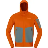 Norrøna - Falketind Warm2 Stretch Hood - Fleecevest M, oranje