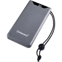Intenso F10000 Powerbank 10000 mAh Quick Charge, USB PD LiPo USB-A, USB-C Grijs Statusweergave