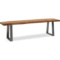 Wohnling Eetkamerbank acaciahout chroom 140 cm