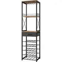 Vicco Porto Wijnrek – 40 x 147.5 cm met lade Eiken rustiek