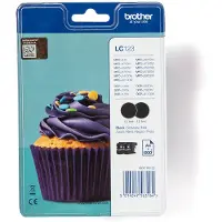 Brother LC-123BKBP2 Inktcartridge 2x Zwart - Multipack