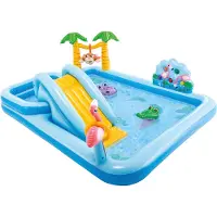 Intex Jungle Adventure - Opblaaszwembad met glijbaan - 244 x 198 x 71 cm