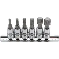 Bgs - 6 delige veeltand doppenset 1/4" - M4, M5, M6, M8, M10 en M12 - 2162