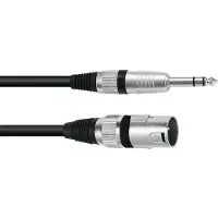 Omnitronic Adapterkabel XLR(M)/Klinke stereo 0,2m sw