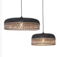 Good&Mojo Bamboe LED Hanglamp Ubud | 2X E27 Max 60W | Natural/Black