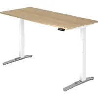 Hjh OFFICE PRO XBHM 19 WC - 180 x 80 Eiken Tafelhoogte I Elektrisch in hoogte verstelbaar