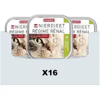 Beaphar 16x Nierdieet Kattenvoer Nat Eend 100 gr