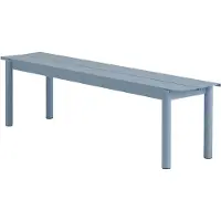 Muuto Linear Steel bank 170x34 cm Pale blue