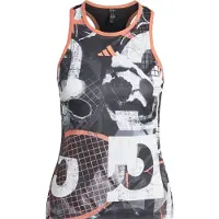 Adidas Club Graphic Sleeveless T-shirt Grijs L Vrouw