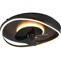 Reality Zwarte led plafondventilator Sortland