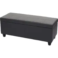 MCW Opbergkist Kriens, zitbank, kunstleer, 45x114x45cm ~ grijs mat