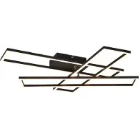 TRIO REALITY CORSO - Plafondlamp - Zwart mat - incl. 1x SMD 36W