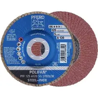 PFERD TOOLS 67649125 PFF 125 A 120 PSF STEELOX Lamellenschijf Diameter 125 mm Boordiameter 22.23 mm Korrelgrootte (num) 120 RVS, Staal 10 stuk(s)