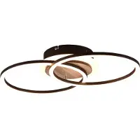 Reality LED-plafondlamp Giro, dimbaar, hout licht, Woon-/ Eetkamer, Hout, Modern, LED plafondlamp