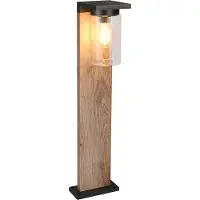 TRIO Tuinlamp Ardila zwart met hout 65cm